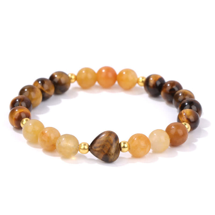 Bracelet en perles de cœur en pierre naturelle Olivenorma