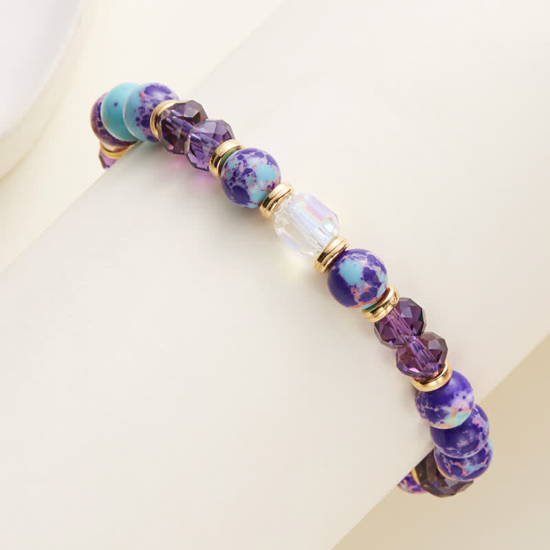 Bracelet en cristal naturel coloré Olivenorma avec douze signes du zodiaque 