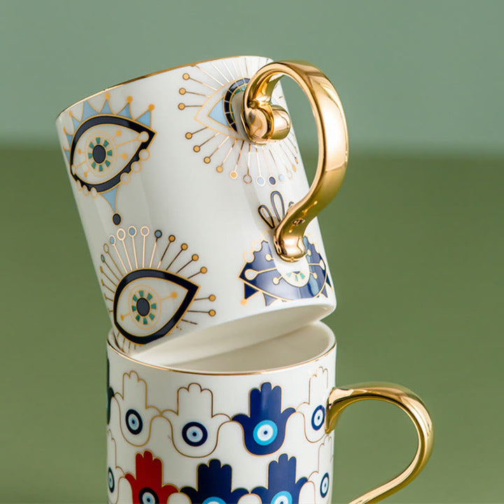 Tasse à café en céramique Olivenorma Evil Eye