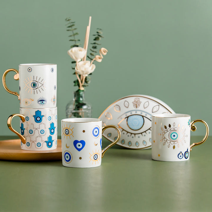 Tasse à café en céramique Olivenorma Evil Eye