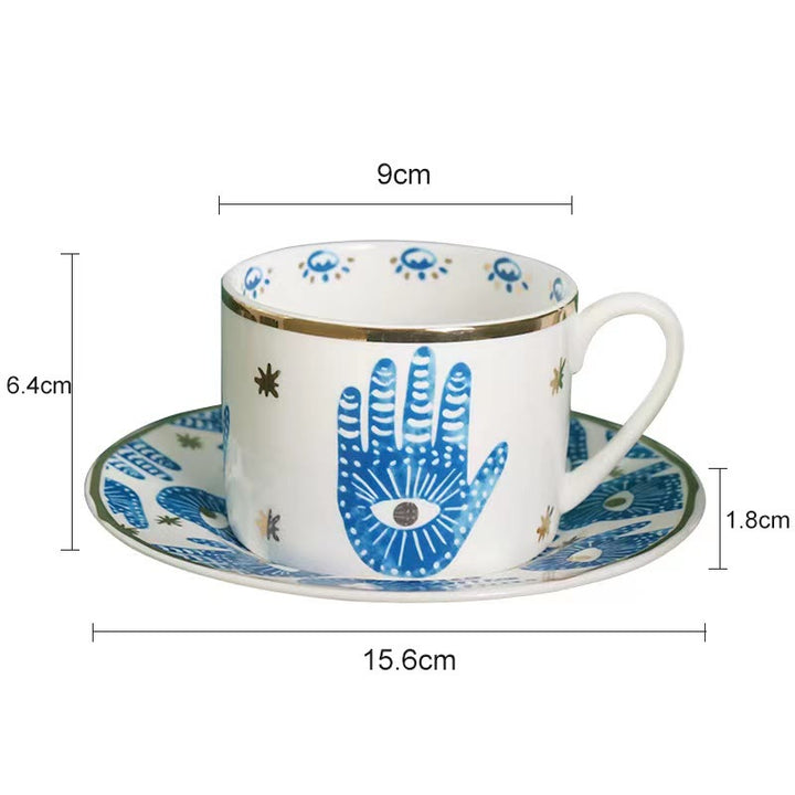 Tasse en céramique avec motif main de Fatima Olivenorma
