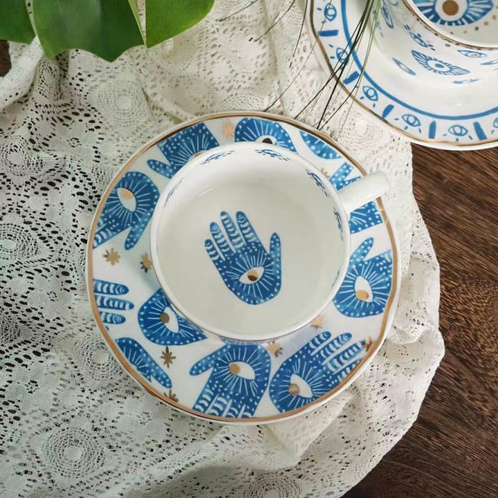 Tasse en céramique avec motif main de Fatima Olivenorma