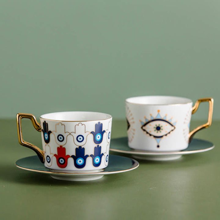 Tasse à café artisanale Olivenorma Yasmeen Evil Eye