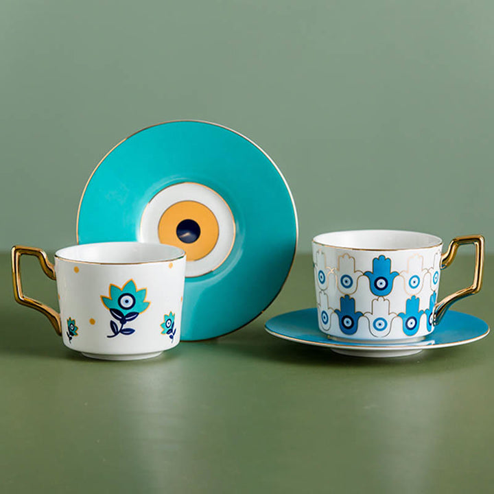 Tasse à café artisanale Olivenorma Yasmeen Evil Eye