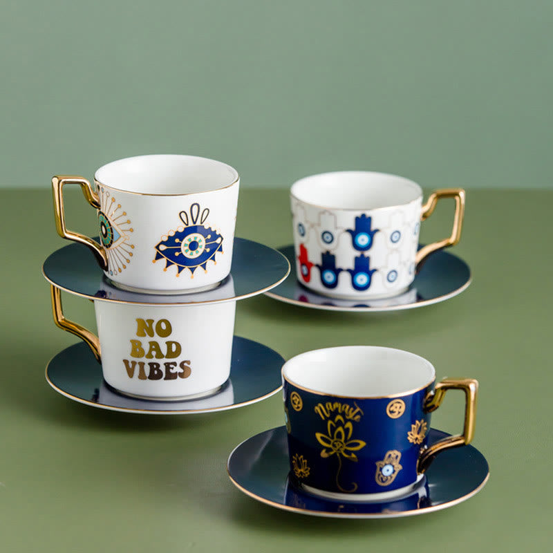 Tasse à café artisanale Olivenorma Yasmeen Evil Eye