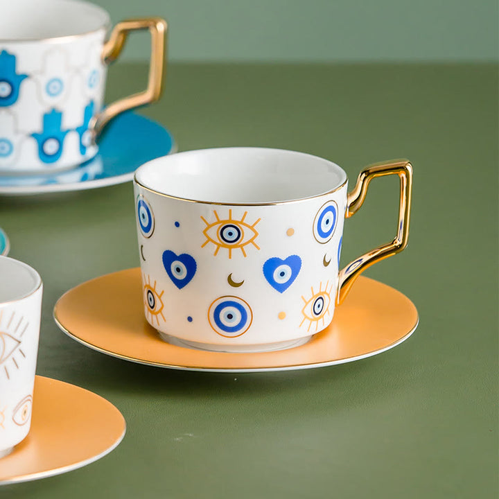 Tasse à café artisanale Olivenorma Yasmeen Evil Eye