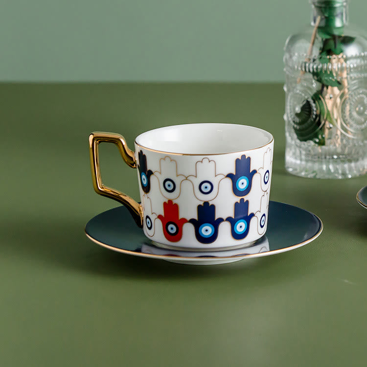 Tasse à café artisanale Olivenorma Yasmeen Evil Eye