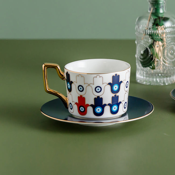 Tasse à café artisanale Olivenorma Yasmeen Evil Eye