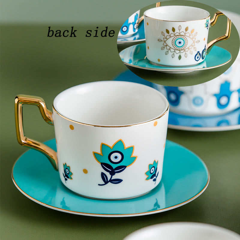 Tasse à café artisanale Olivenorma Yasmeen Evil Eye