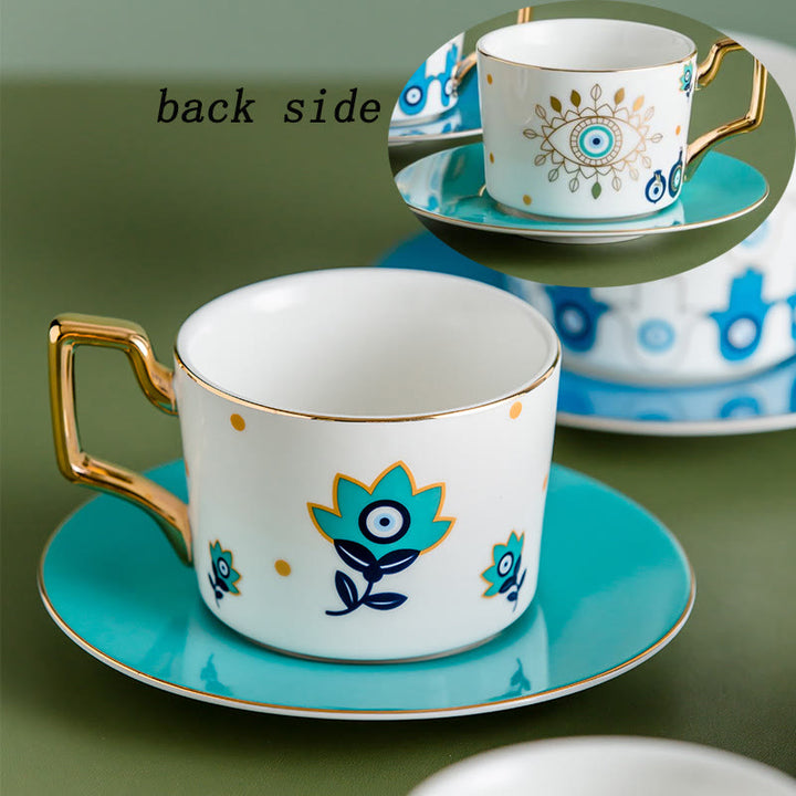 Tasse à café artisanale Olivenorma Yasmeen Evil Eye