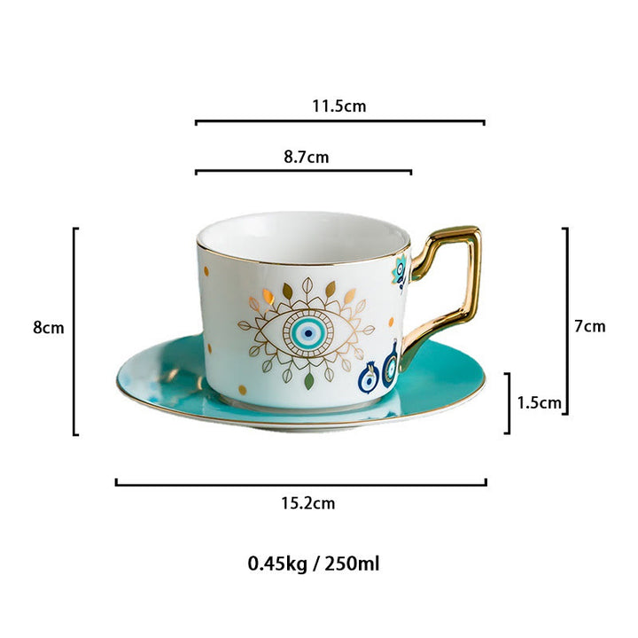 Tasse à café artisanale Olivenorma Yasmeen Evil Eye