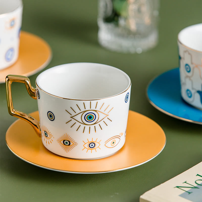 Tasse à café artisanale Olivenorma Yasmeen Evil Eye
