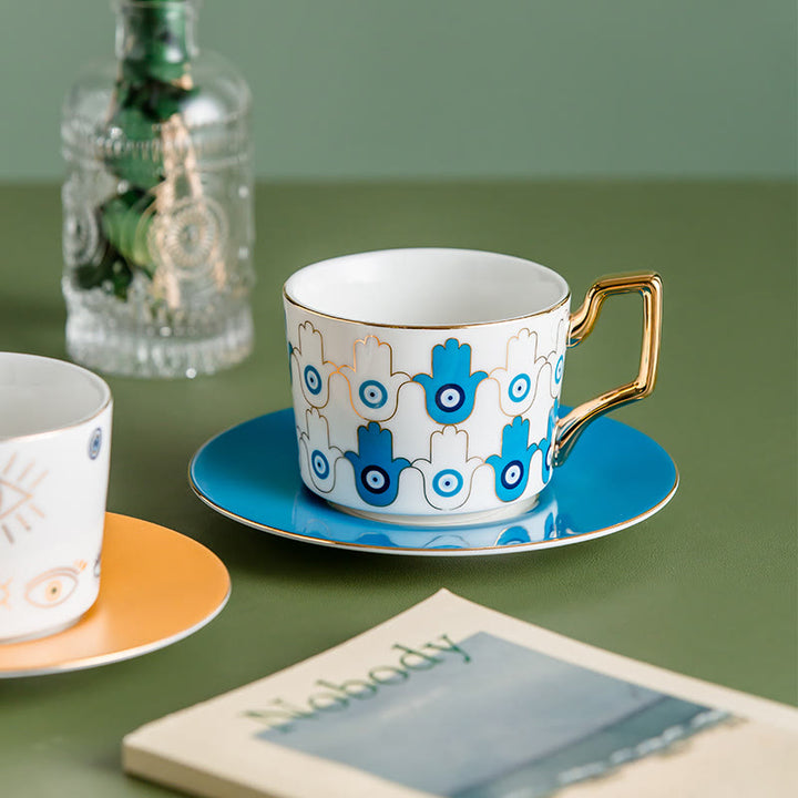 Tasse à café artisanale Olivenorma Yasmeen Evil Eye