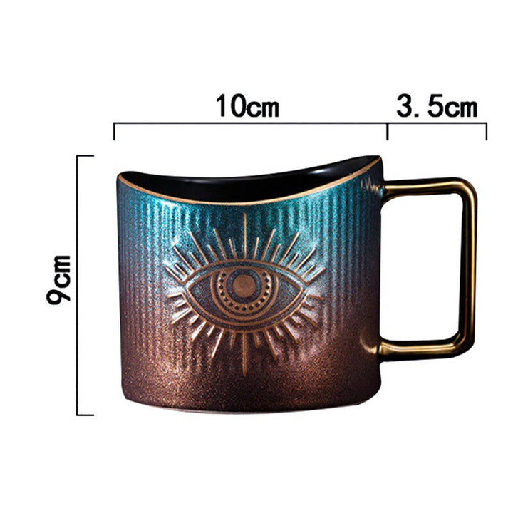 Tasse à eau pailletée en céramique Olivenorma Evil Eye