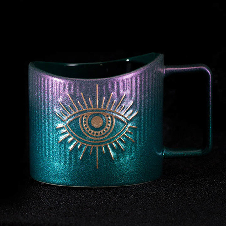 Tasse à eau pailletée en céramique Olivenorma Evil Eye