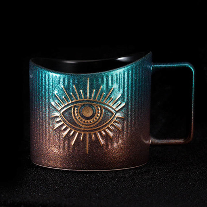 Tasse à eau pailletée en céramique Olivenorma Evil Eye