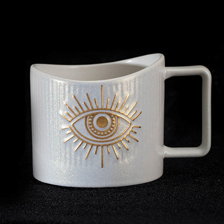 Tasse à eau pailletée en céramique Olivenorma Evil Eye