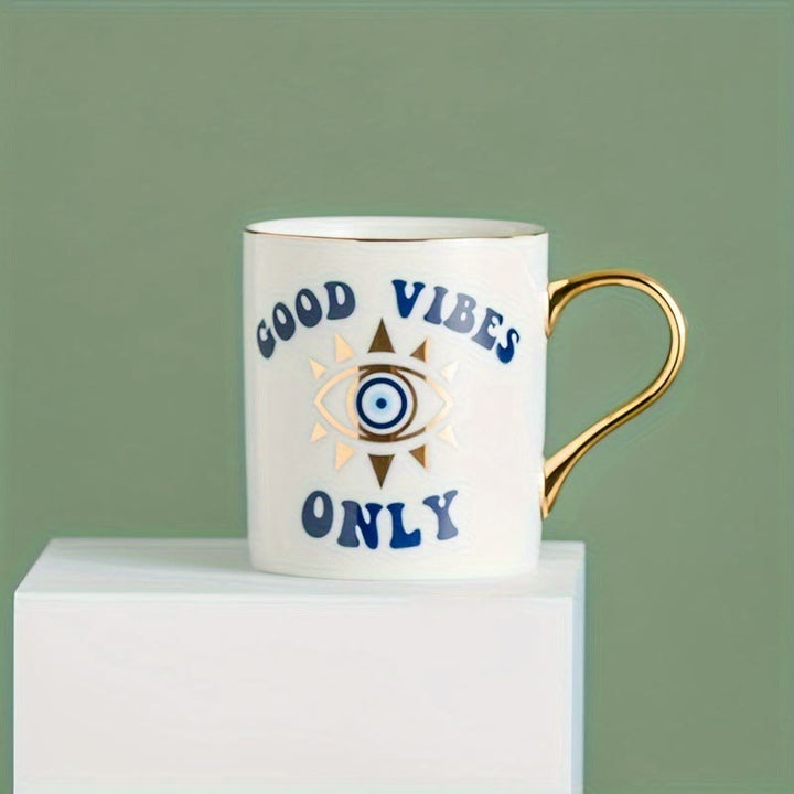 Tasse à café en céramique à motif mauvais œil Olivenorma