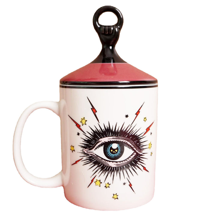 Tasse à café créative Olivenorma avec couvercle anti-mauvais œil