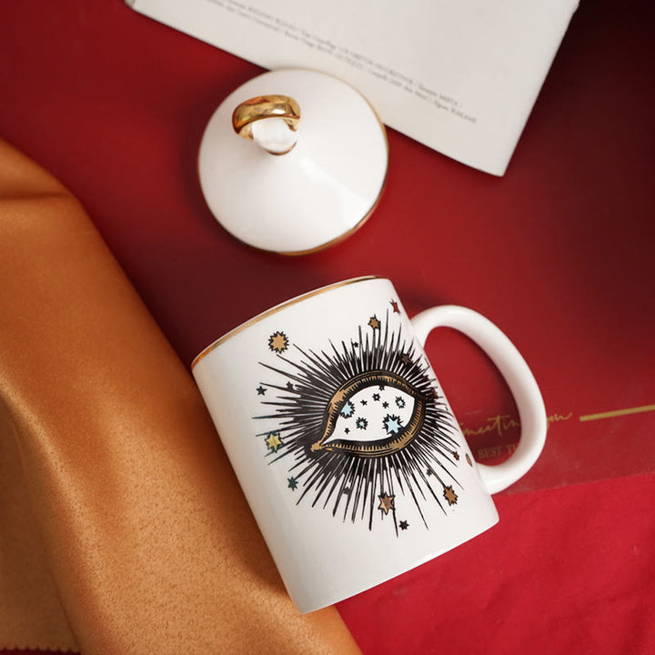 Tasse à café créative Olivenorma avec couvercle anti-mauvais œil
