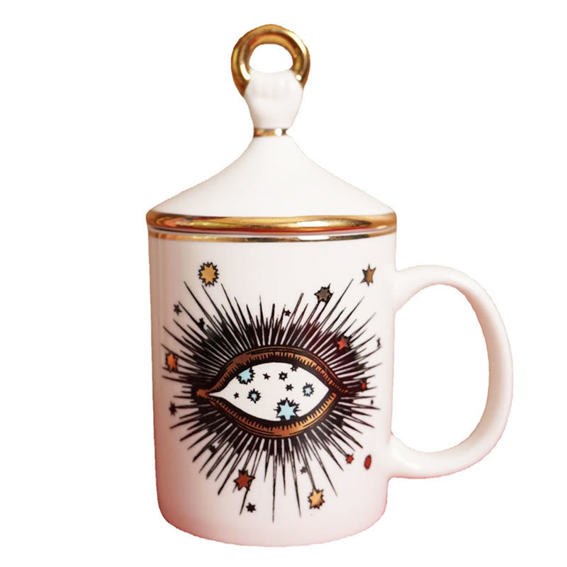 Tasse à café créative Olivenorma avec couvercle anti-mauvais œil