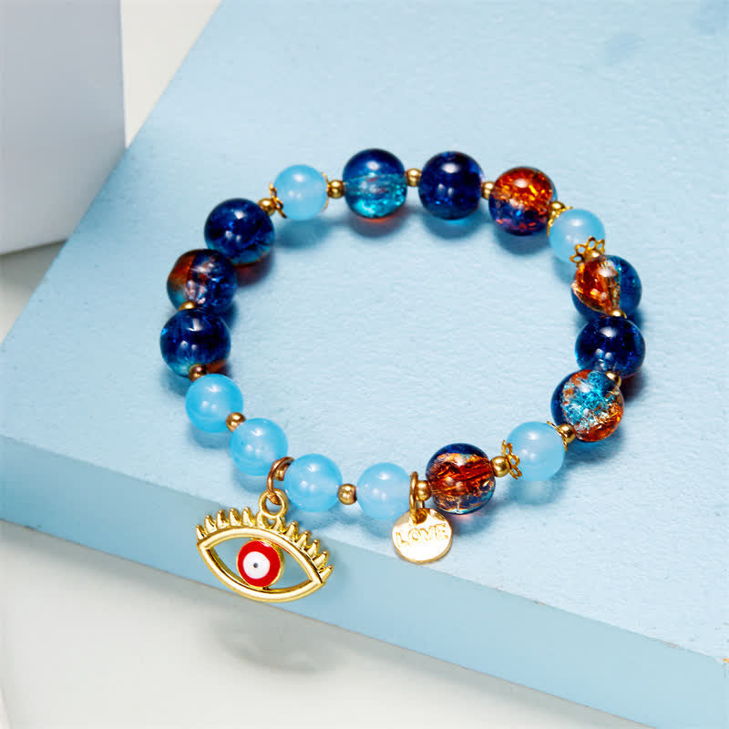Bracelet en perles flash bicolores en pierre naturelle Olivenorma 