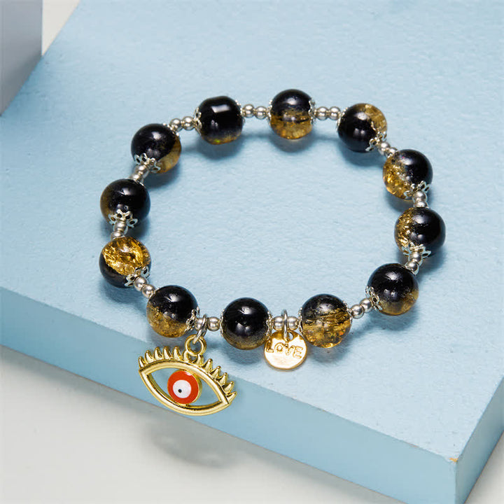 Bracelet en perles flash bicolores en pierre naturelle Olivenorma 