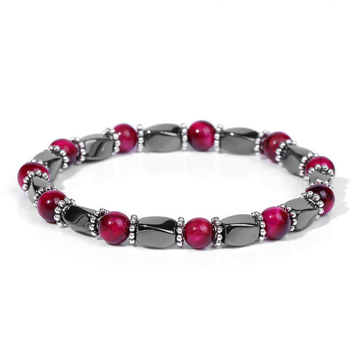 Bracelet de perles en cristal d'hématite naturelle Olivenorma