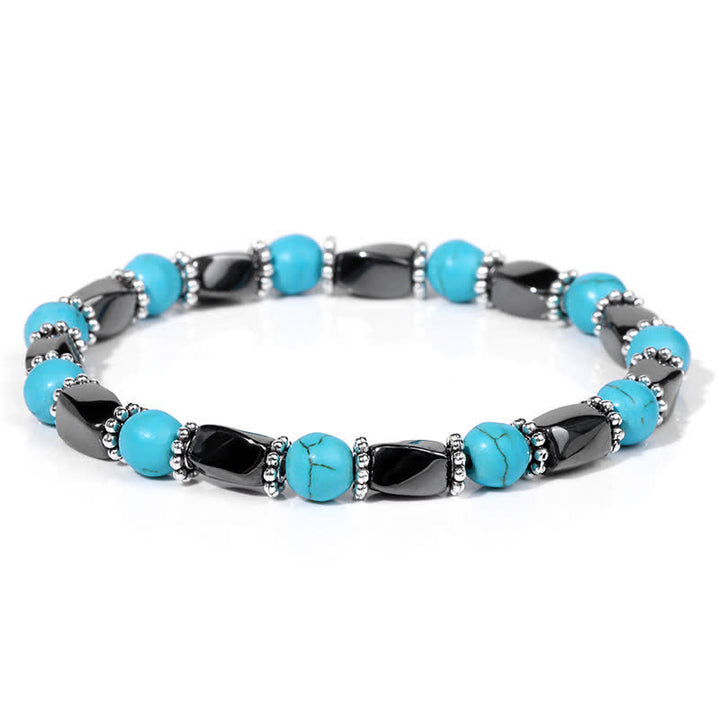 Bracelet de perles en cristal d'hématite naturelle Olivenorma