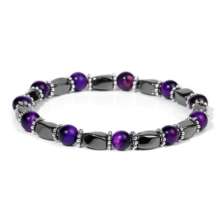 Bracelet de perles en cristal d'hématite naturelle Olivenorma