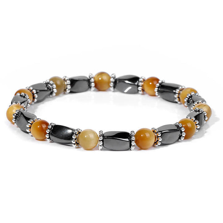 Bracelet de perles en cristal d'hématite naturelle Olivenorma