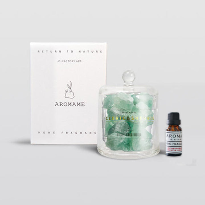 Diffuseur en pierre naturelle Olivenorma avec aromathérapie aux cristaux d'huiles essentielles
