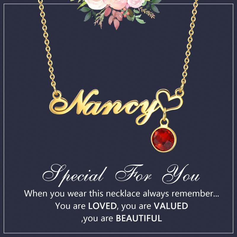 Collier pendentif pierre de naissance personnalisé Olivenorma pour femme