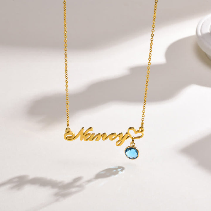 Collier pendentif pierre de naissance personnalisé Olivenorma pour femme