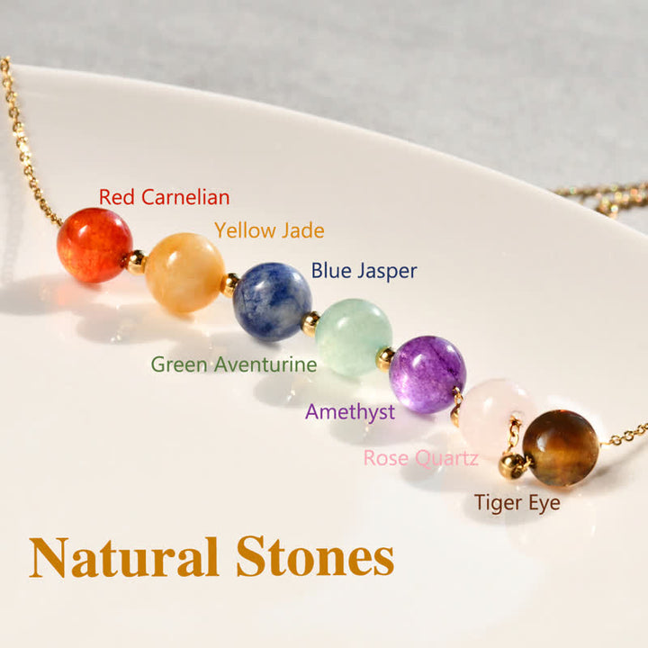 Collier de perles en pierre naturelle Olivenorma de 7 couleurs fabriqué à la main
