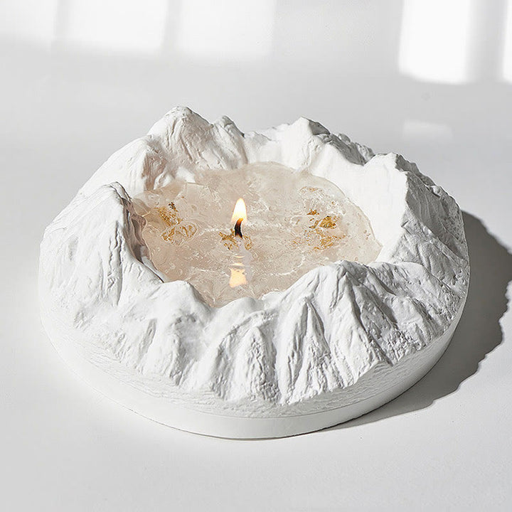 Bougie d'aromathérapie en cristal de guérison en forme de montagne Olivenorma