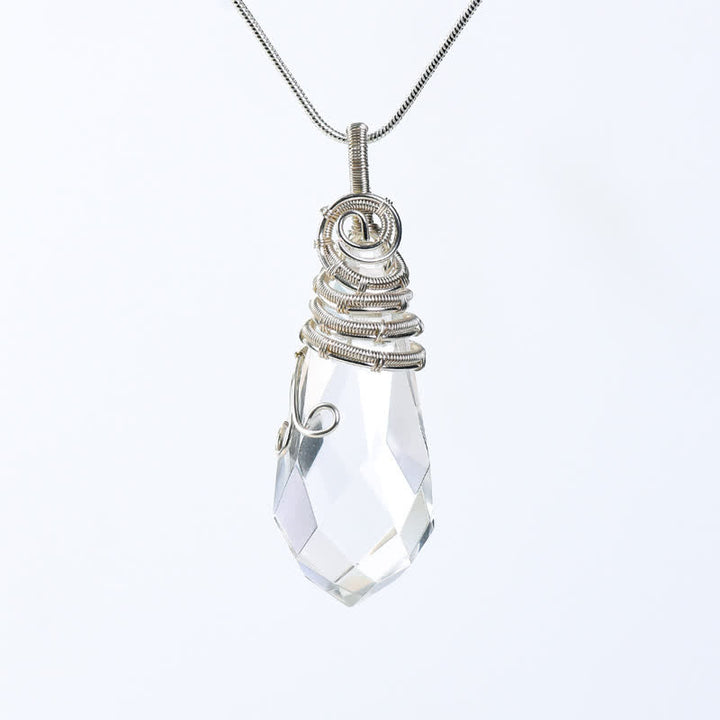 Collier en cristal à facettes naturelles Olivenorma