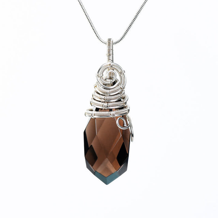 Collier en cristal à facettes naturelles Olivenorma