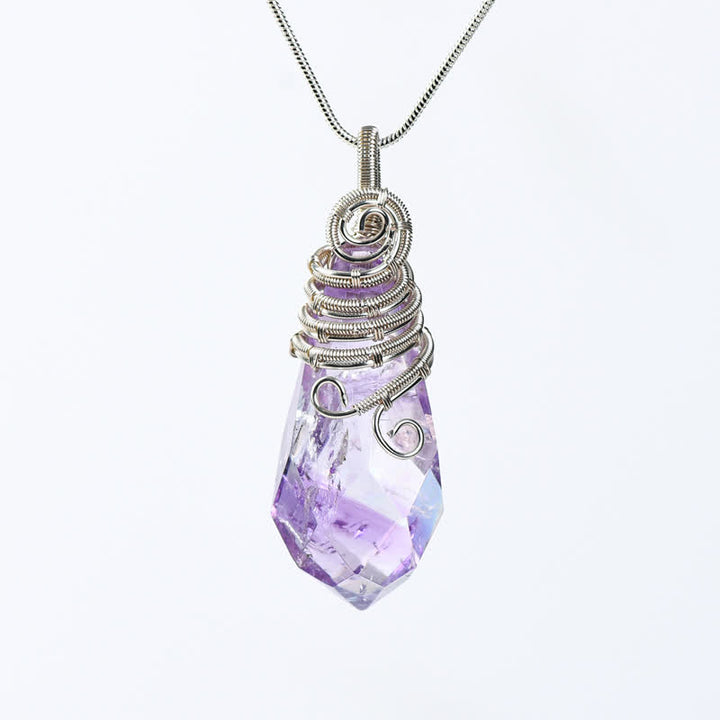 Collier en cristal à facettes naturelles Olivenorma