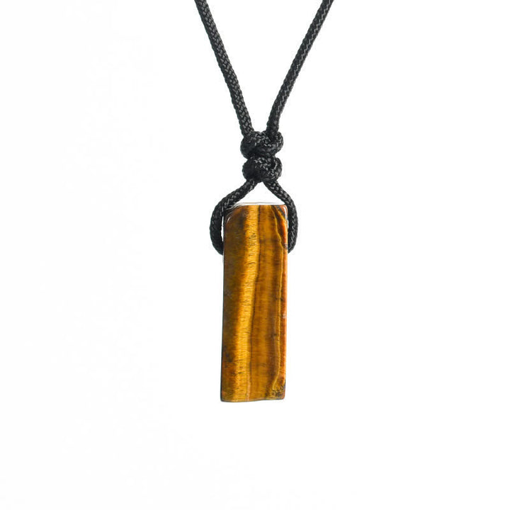 Collier avec pendentif en forme de colonne en cristal naturel Olivenorma