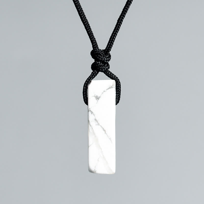 Collier avec pendentif en forme de colonne en cristal naturel Olivenorma