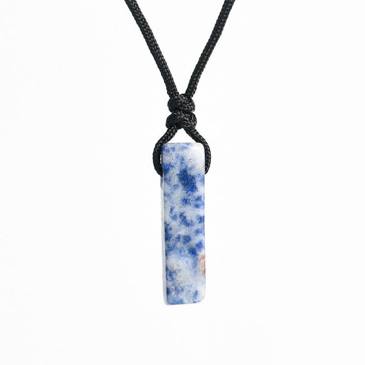 Collier avec pendentif en forme de colonne en cristal naturel Olivenorma