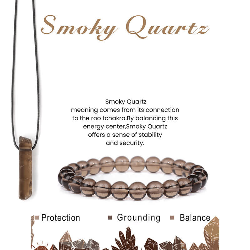 Ensemble de bijoux avec pendentif en pierre naturelle et bracelet en perles Olivenorma
