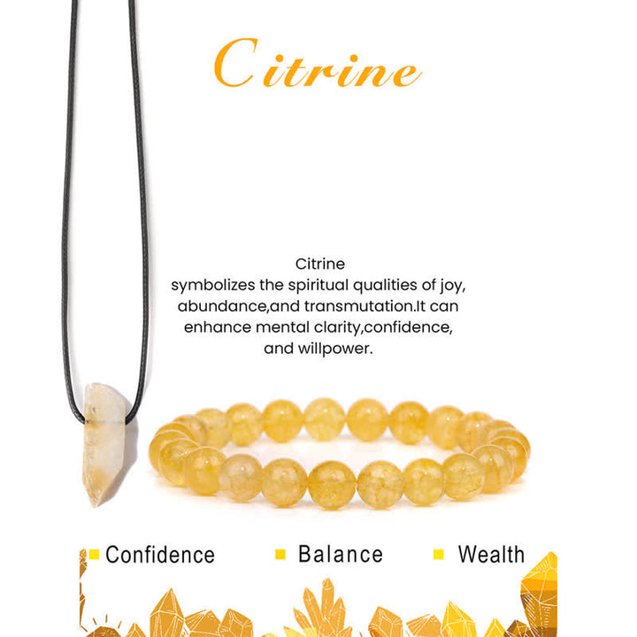 Ensemble de bijoux avec pendentif en pierre naturelle et bracelet en perles Olivenorma