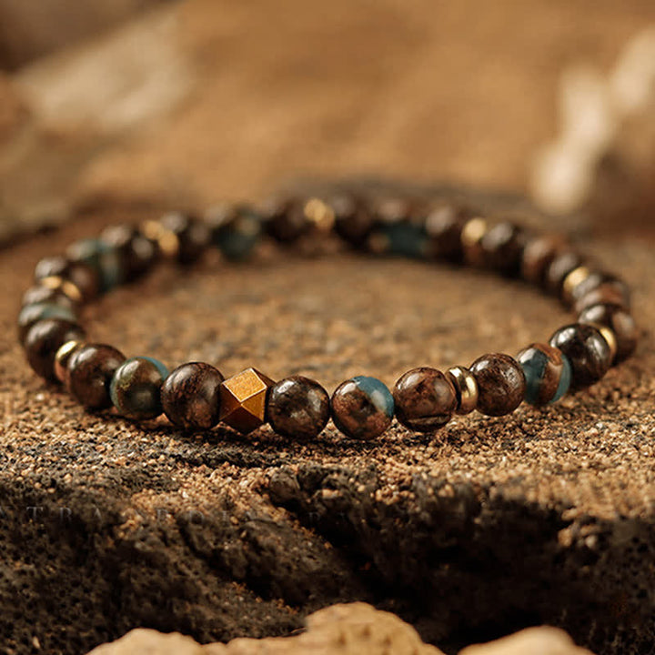 Bracelet homme en perles de pierre naturelle Olivenorma 6 mm 