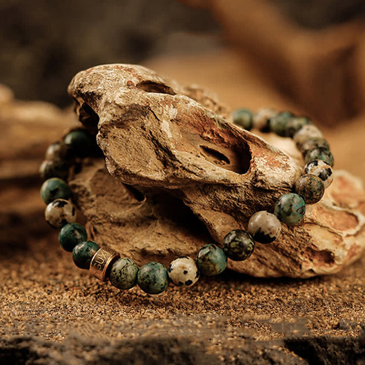 Bracelet homme en perles de pierre naturelle Olivenorma 6 mm 