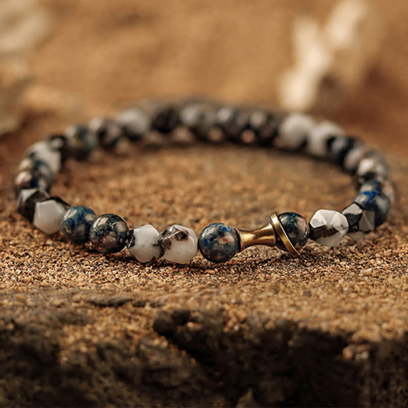 Bracelet homme en perles de pierre naturelle Olivenorma 6 mm 