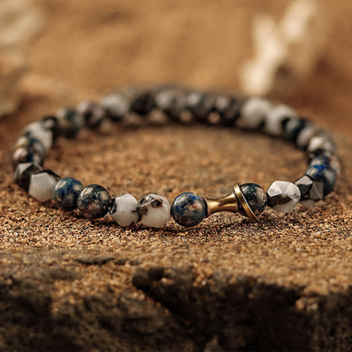 Bracelet homme en perles de pierre naturelle Olivenorma 6 mm 