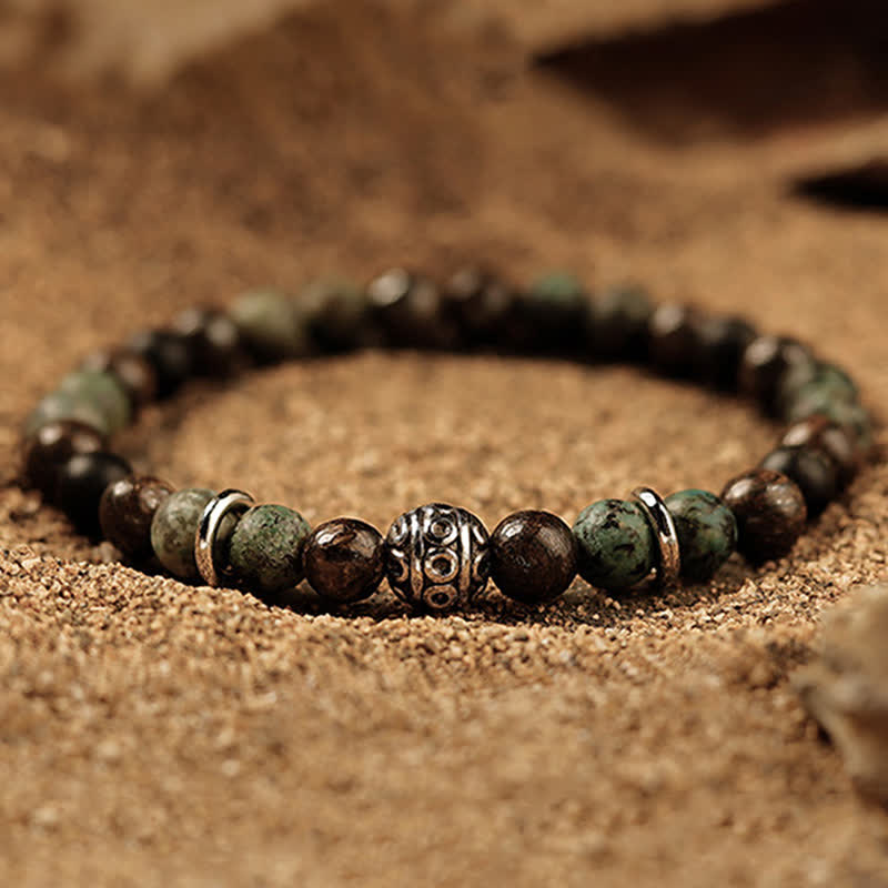 Bracelet homme en perles de pierre naturelle Olivenorma 6 mm 