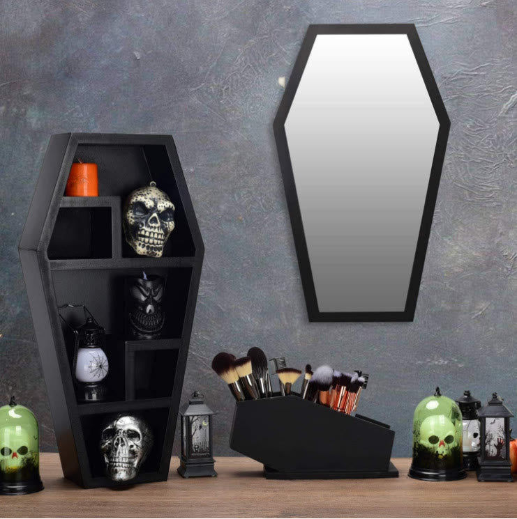 Etagère en cristal d'Halloween en forme de cercueil effrayant Olivenorma